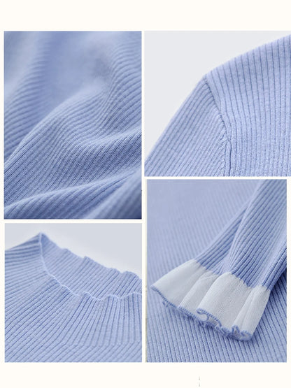 Elise Mock Neck Knit Sweater