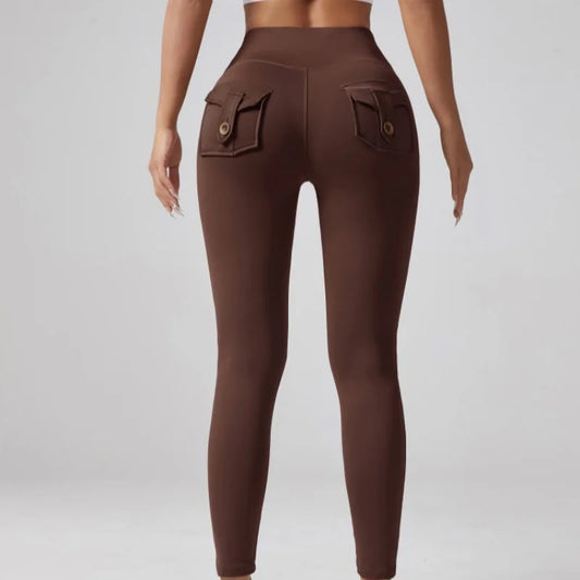 High Waist Cargo Yoga Leggings