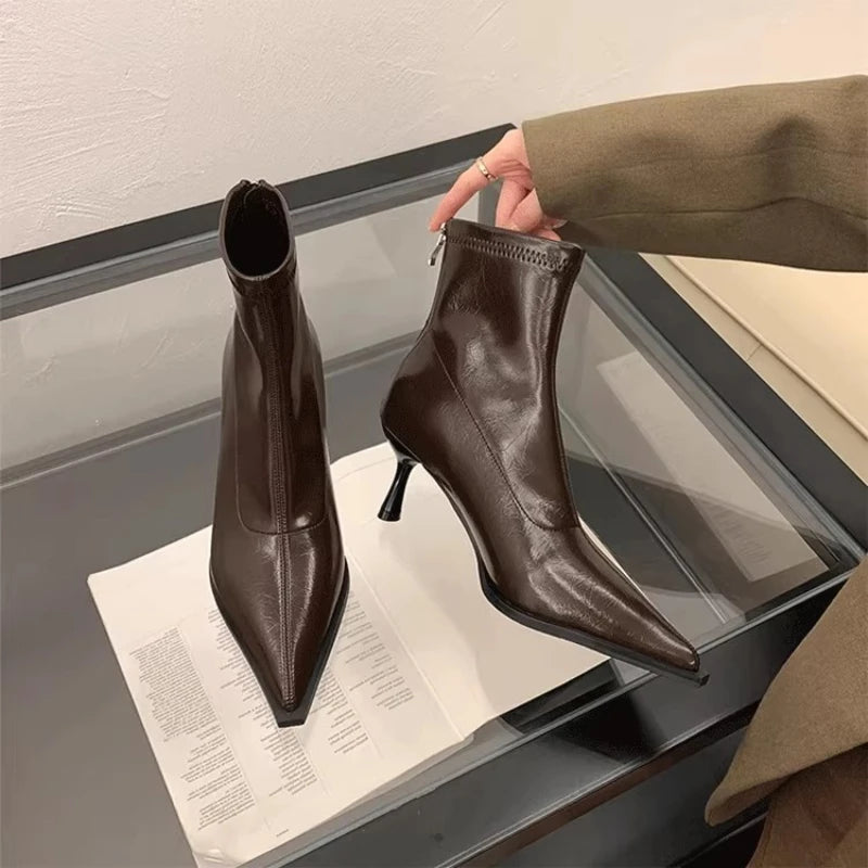 Victoria Stiletto Ankle Boots