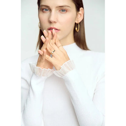 Elise Mock Neck Knit Sweater
