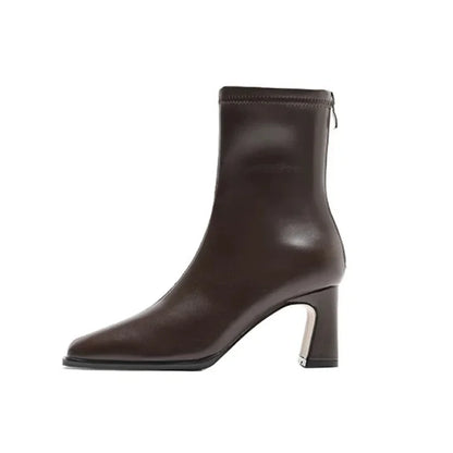 Vienna Square Heel Ankle Boots