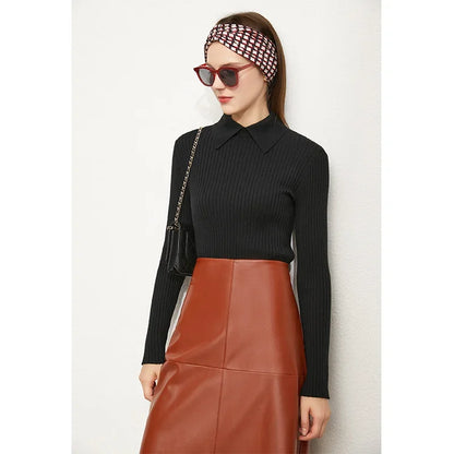Claire Collared Knit Top