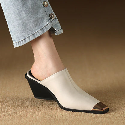 Camille Leather Mules