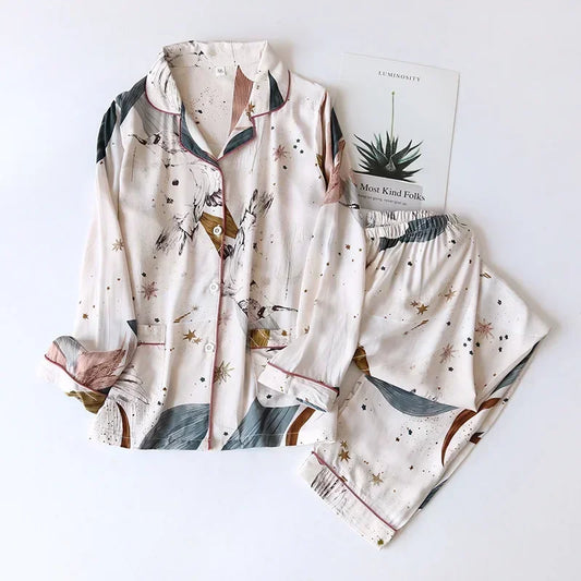 CloudBloom Viscose Pajama Set
