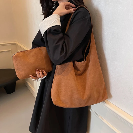 Veloura Suede Tote Bag Set