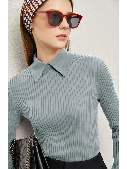 Claire Collared Knit Top