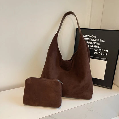 Veloura Suede Tote Bag Set