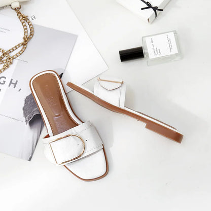 Elara Square-Toe Slides