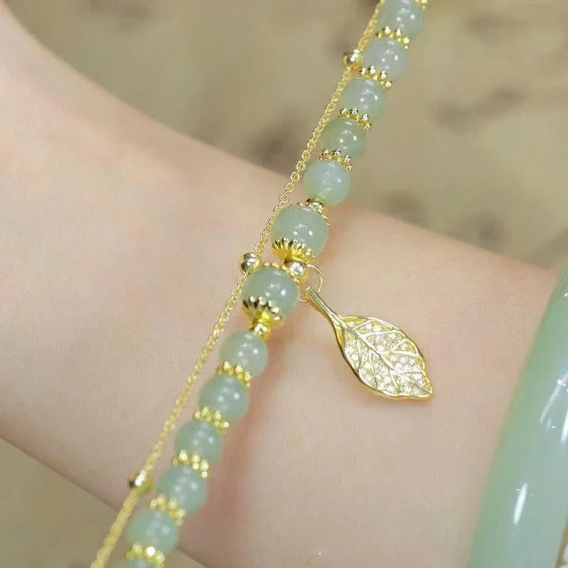 Verdara Jade Leaf Bracelet