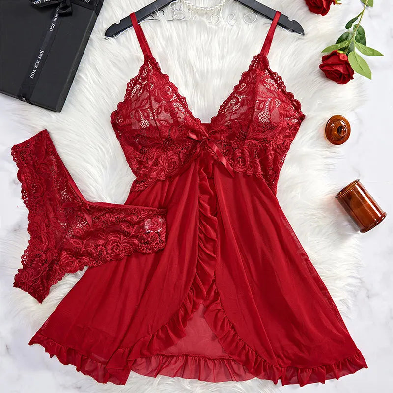 Lace Satin Sleep Set