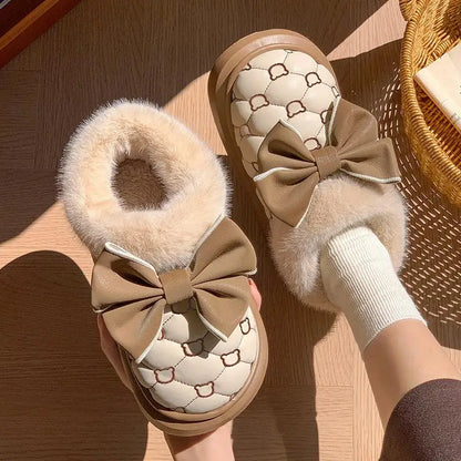 Daisy Bow Winter Slippers
