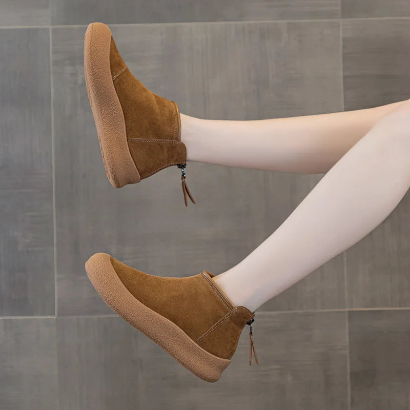 Elara Leather Winter Boots