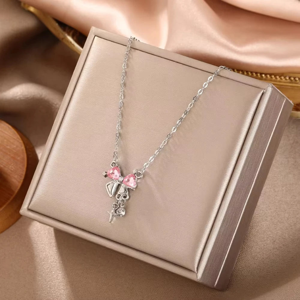 Roselle Bow Necklace