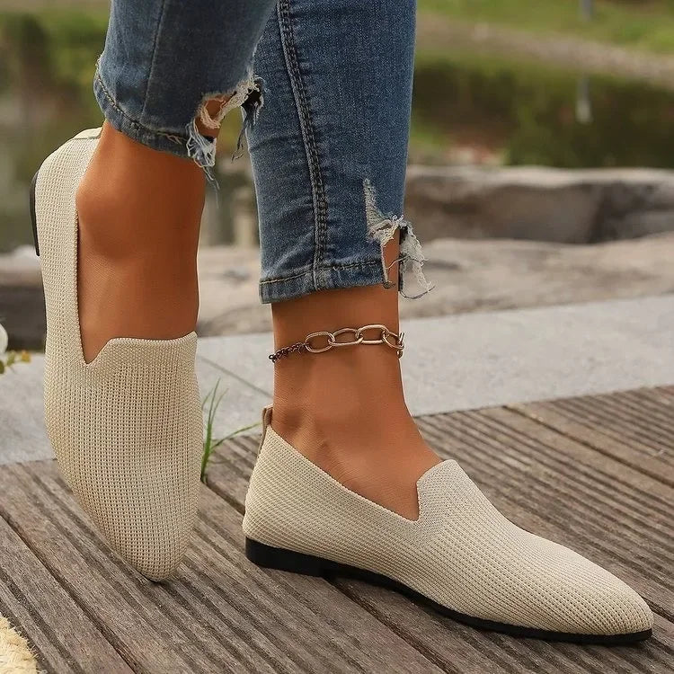 Serena Knit Pointed Loafers