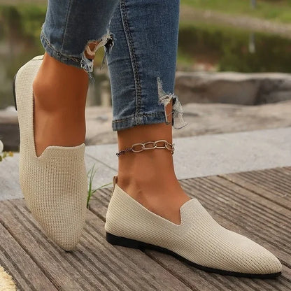 Serena Knit Pointed Loafers